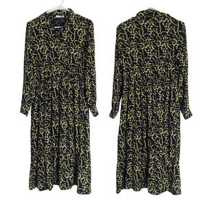 Pieces Cottagecore Vintage Inspired Midi Dress Highwaisted Ruffle Women's Med